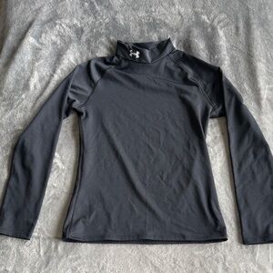 Under Armour Black Long-Sleeve Mock Neck Performance Top